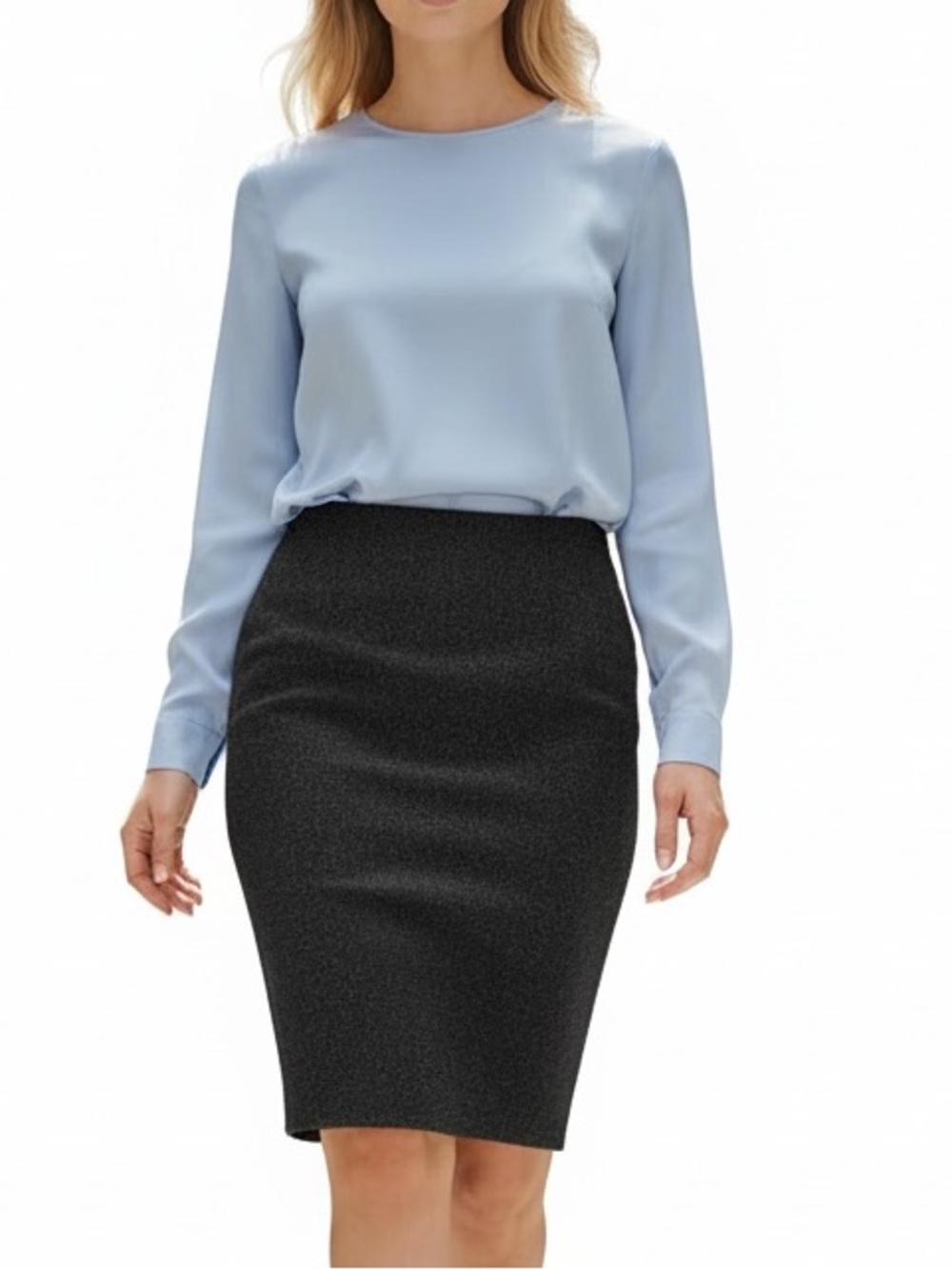 Giorgio Armani Women's Black Pencil Skirt Size M Knee Length Formal